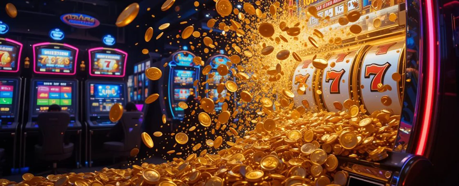 phsky online casino hero image, featuring a golden theme and various casino games